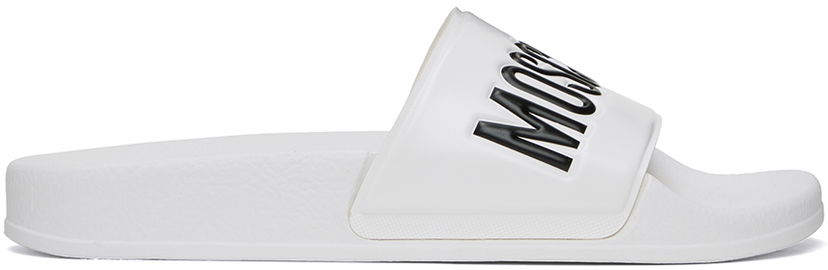 Sneakers og sko Moschino Moschino Pool Slides Hvid | MA28022G1F M10 100