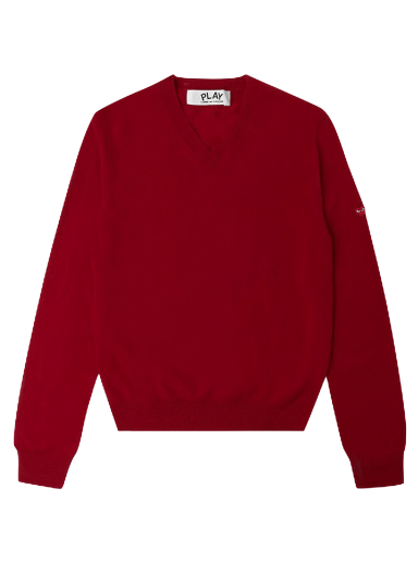 Sweater Comme des Garçons PLAY Small Heart Crewneck Bourgogne | az n040 051 4