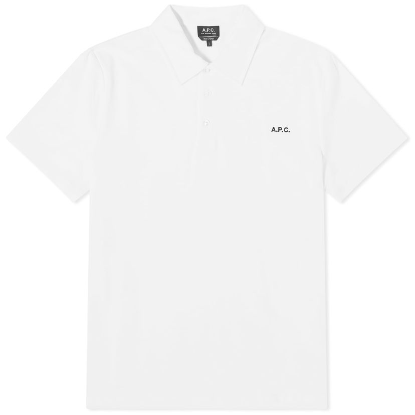 Polo skjorte A.P.C. Carter Logo Polo Tee Hvid | COGWZ-H26342-AAB