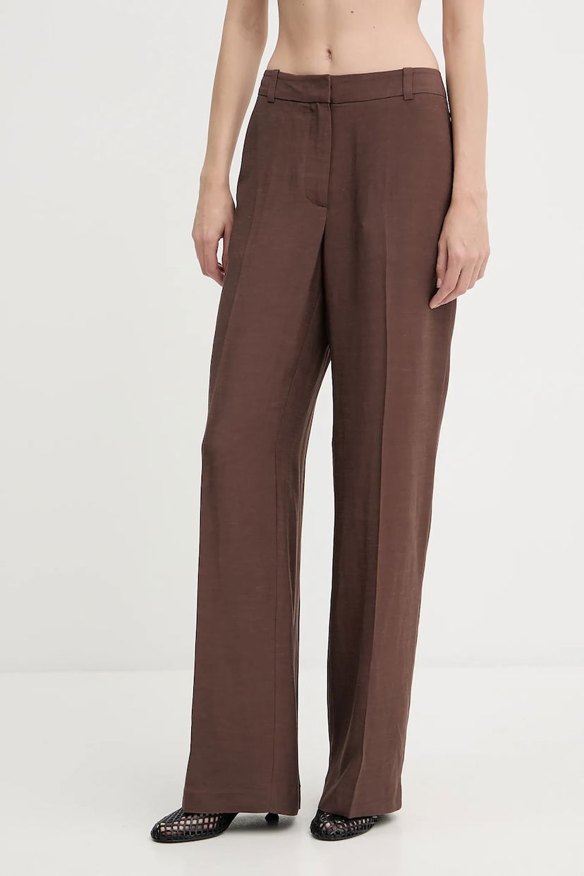 Bukser Samsoe Samsoe Samsoe Samsoe SALARAY High-Waist Wide-Leg Pants Brun | F25200023