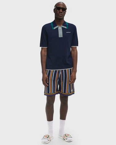 Polo skjorte Casablanca Casablanca Tennis Polo Mørkeblå | MPS25-KW-846-01, 1