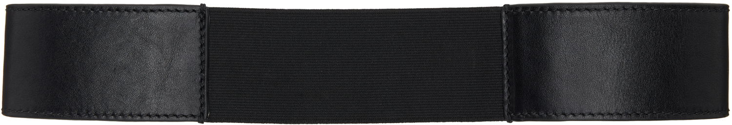 Bælter Dries Van Noten Dries Van Noten Elasticized Leather Belt with Clip Fastening Sort | 252-021404-151, 1