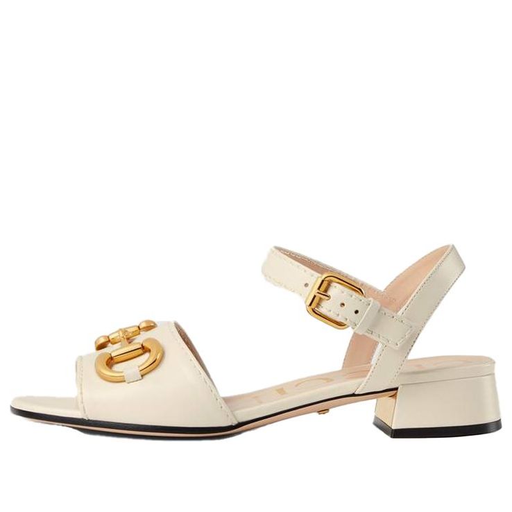 Sneakers og sko Gucci Gucci Horsebit Leather Sandals Hvid | 655413-BKO00-9022, 0