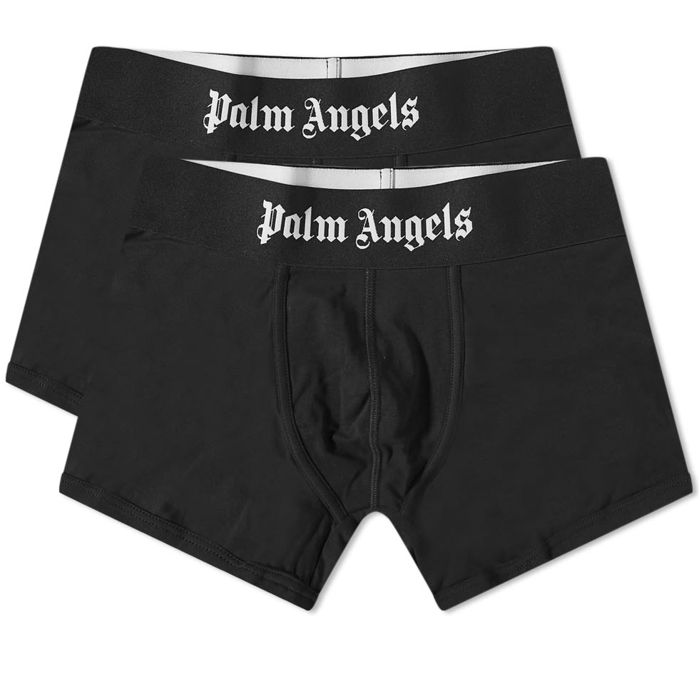 Boksere Palm Angels Logo Boxer - 2 Pack Sort | PMUH001C99FAB0010110, 0