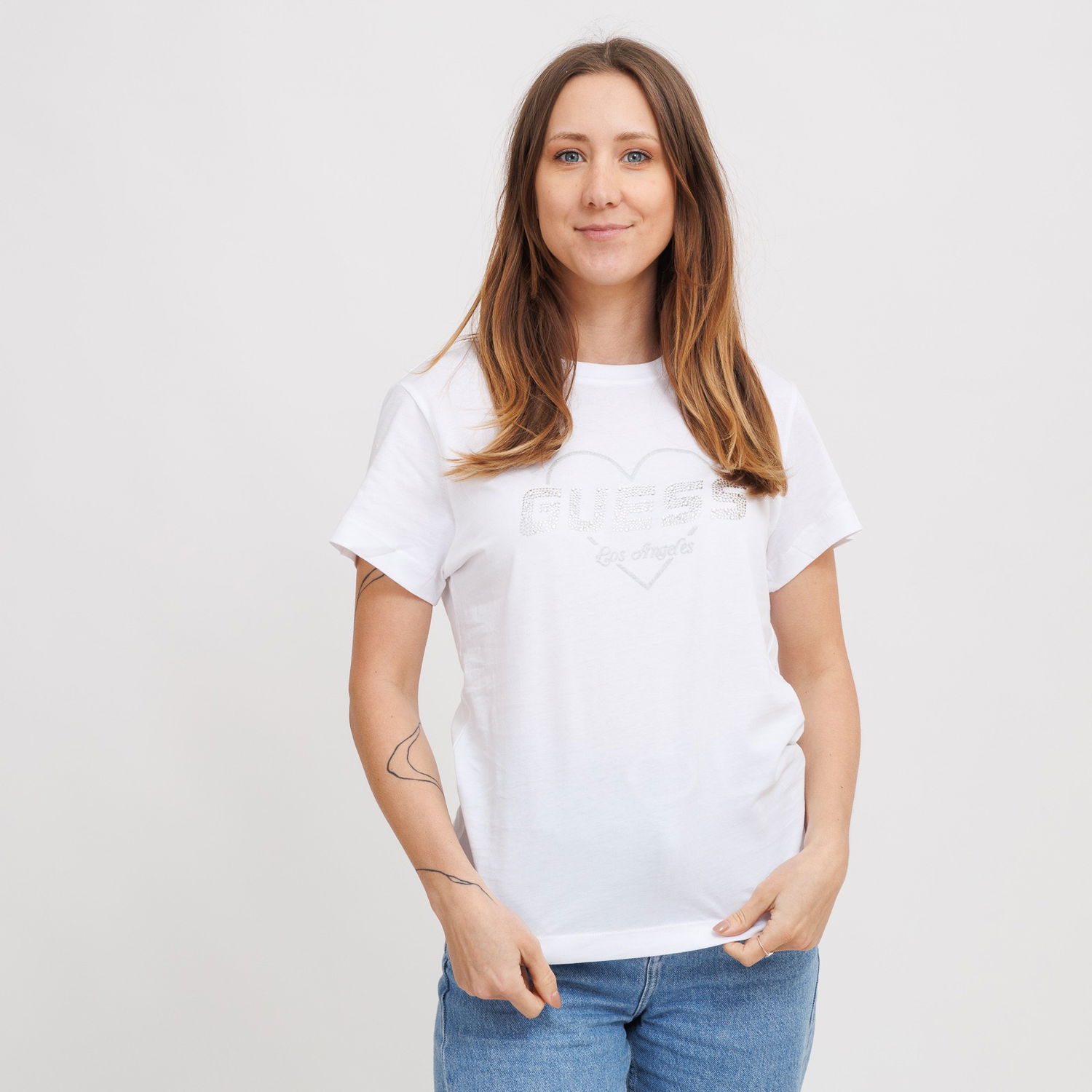 T-shirt GUESS Guess Narciso T-Shirt Hvid | V5GI10K9RM1-G011, 0