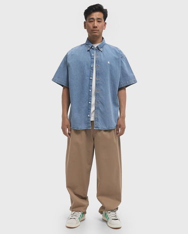 Bukser Carhartt WIP Marv Pleated Cotton Twill Pants Beige | I033129-8Y.06, 2
