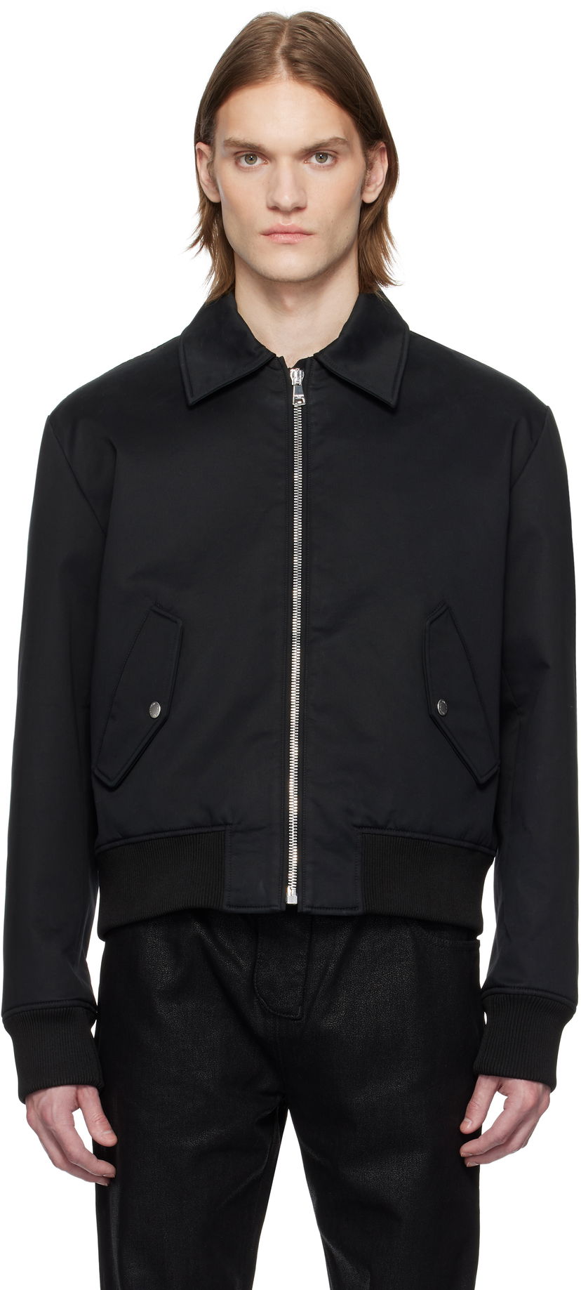 Bomberjakke Balmain Balmain Vintage Logo Bomber Jacket Sort | EH1TF970CF87