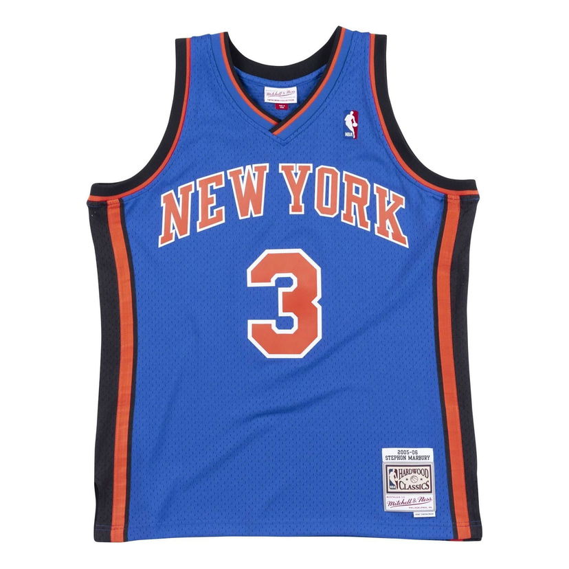 Jersey Mitchell & Ness NBA New York Knicks 2005-06 Swingman Jersey 'Stephon Marbury 3' Blå | SMJYGS18443-NYKROYA05SMB