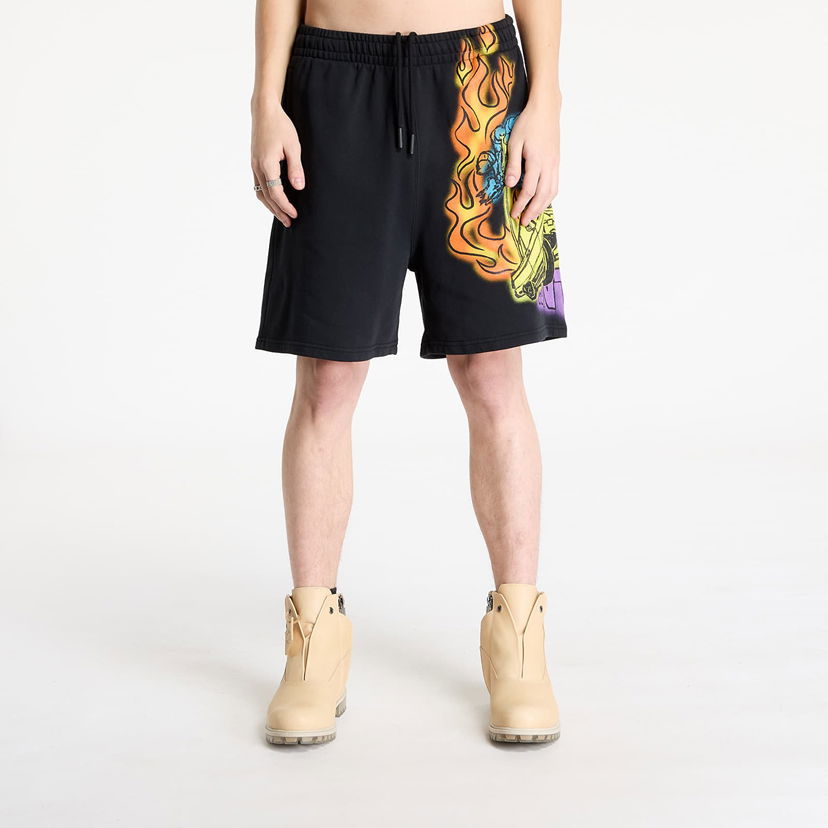 Shorts Marcelo Burlon Marcelo Burlon County Flame Comfy Sweatshorts Sort | CMCI012S25FLE0031025