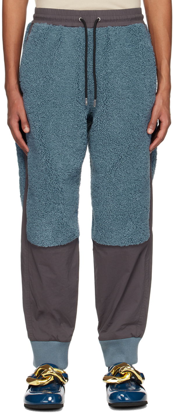 Joggingbukser JW Anderson Colorblock Fleece Lounge Pants Blå | TR0235-PG1187