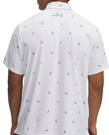 Polo skjorte Under Armour Playoff 3.0 Bird Print Polo Shirt Hvid | 1378677-117, 2
