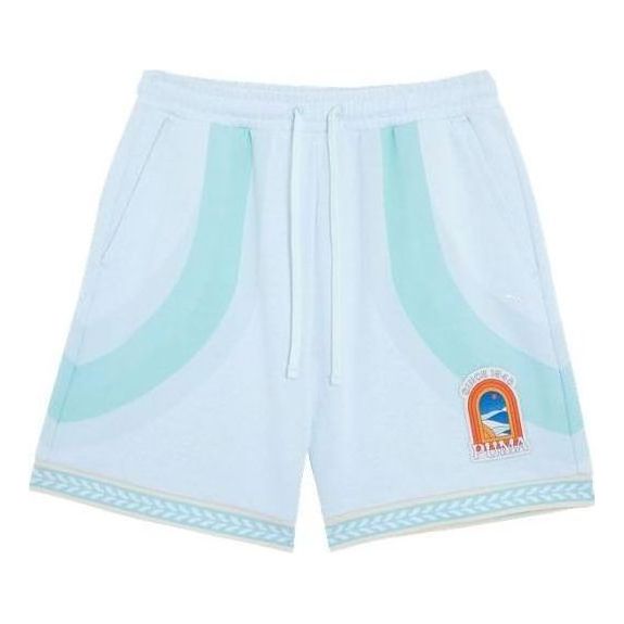 Shorts Puma Apres Court Graphic Print Shorts Blå | 628238-02