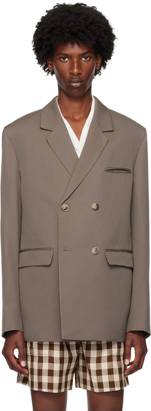 Frakker Nanushka Taupe Wool Blazer Grå | NM24PFJK00593