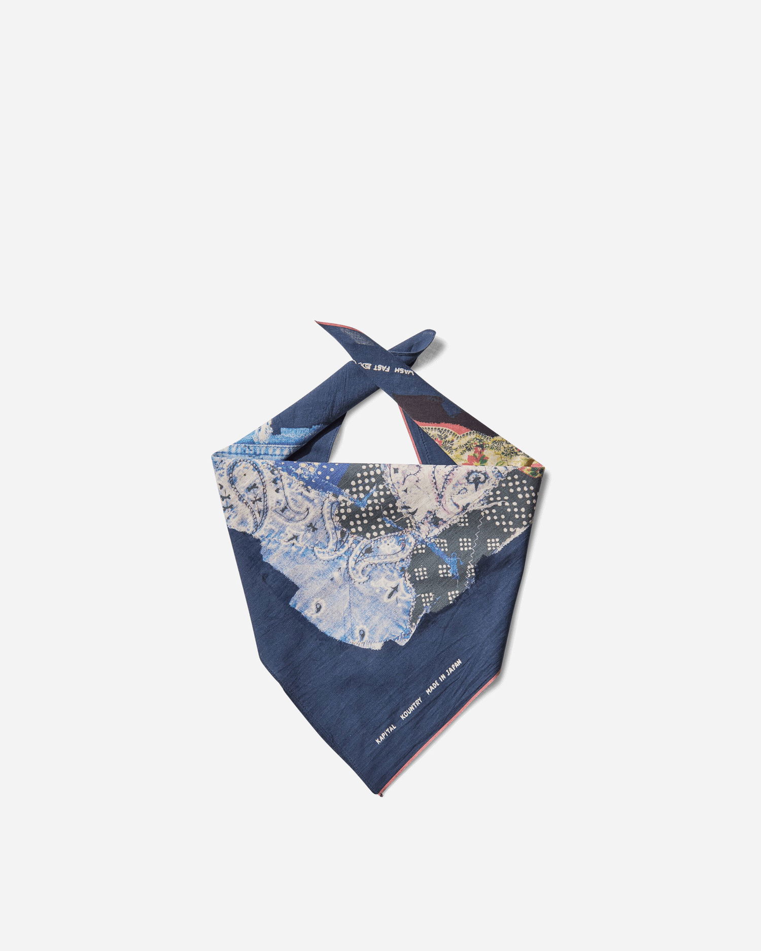 Tørklæde KAPITAL Fastcolor Selvedge Boro Bandana Flerfarvet | EK-1818BA NAVY, 0
