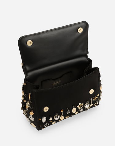 Håndtaske Dolce & Gabbana Dolce & Gabbana Sicily Medium Handbag Sort | BB6003AV8878S574, 3
