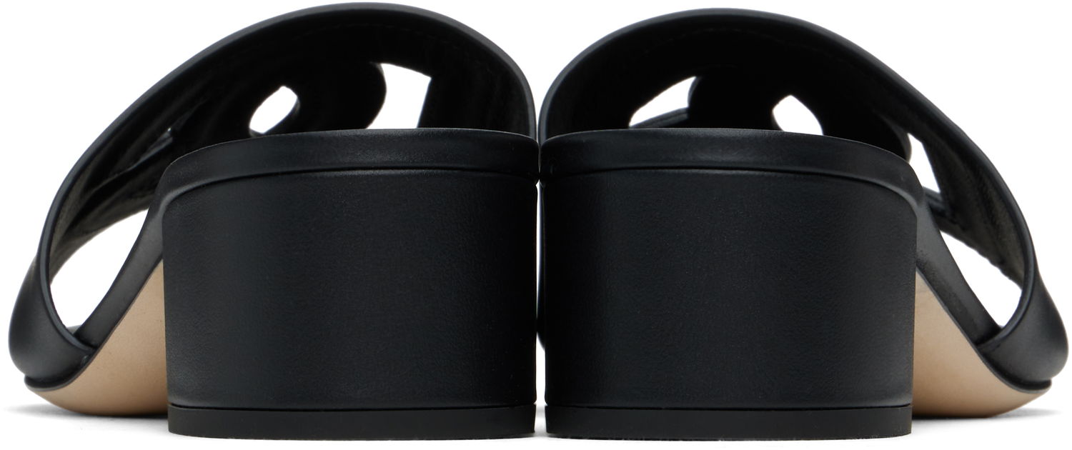 Sneakers og sko Dolce & Gabbana Heeled Leather Sandals Sort | CR1139 AY329, 1