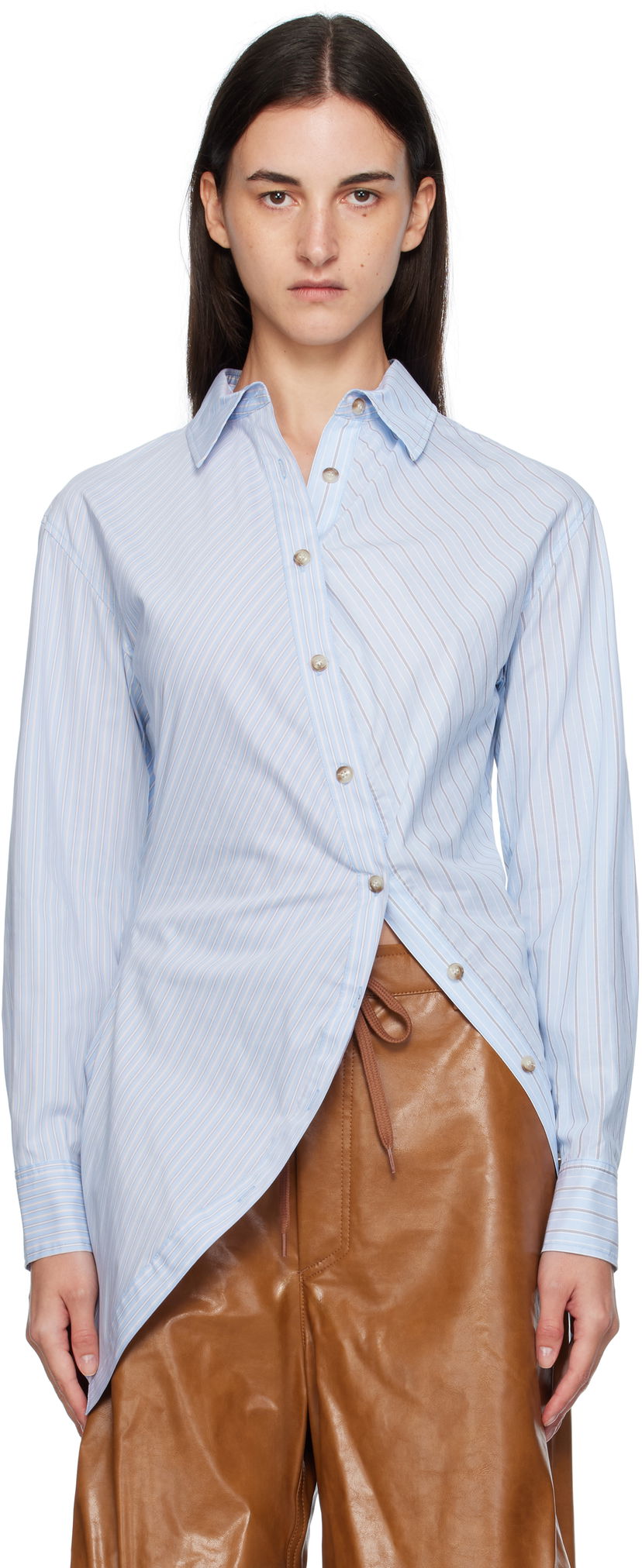 Skjorte Andersson Bell Andersson Bell Twist Check Shirt Blå | atb1362w