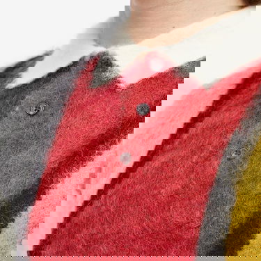 Sweater BEAMS Long Sleeve Colour Block Knit Polo, Size Medium Flerfarvet | 3812-0031-048-01, 5