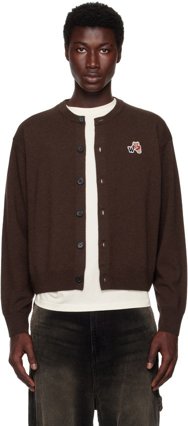 Sweater We11done We11done Single Patch Cardigan Brun | WD-KC2-25-611-U-BR, 0