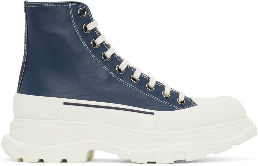 Sneakers og sko Alexander McQueen Tread Slick High Sneakers Blå | 627206WIAM2, 0