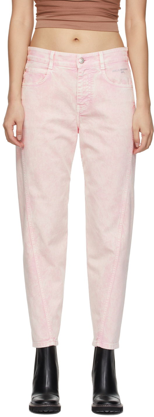 Jeans Stella McCartney Twisted Seam Jeans Lyserød | 604339SOH59