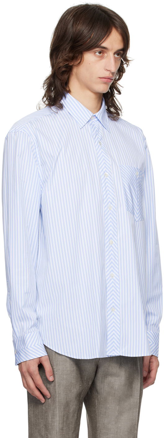 Skjorte Paul Smith Paul Smith Oversized Fit Striped Shirt Blå | M1R-045Z-N02404-40, 1