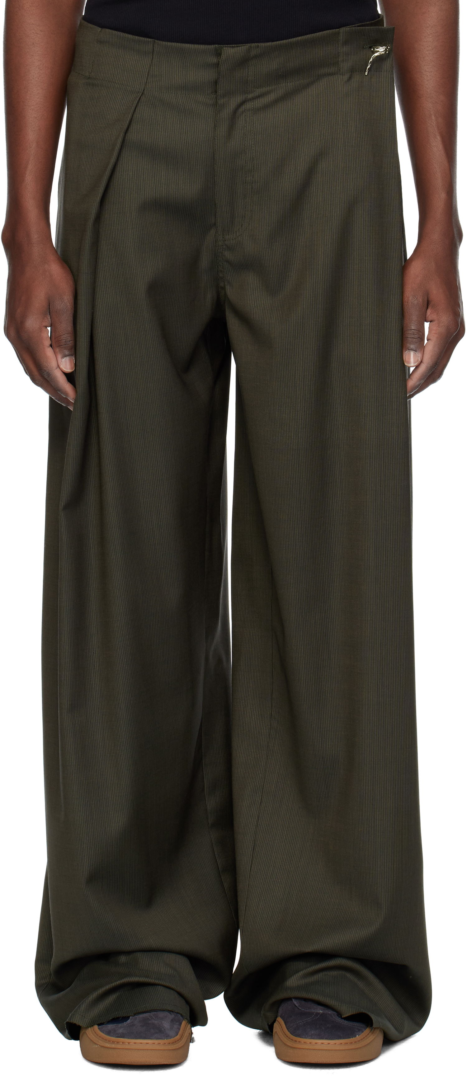 Bukser Serapis Serapis Jewel Rudder Wide-Leg Trousers Grøn | SS25_RP_1, 0