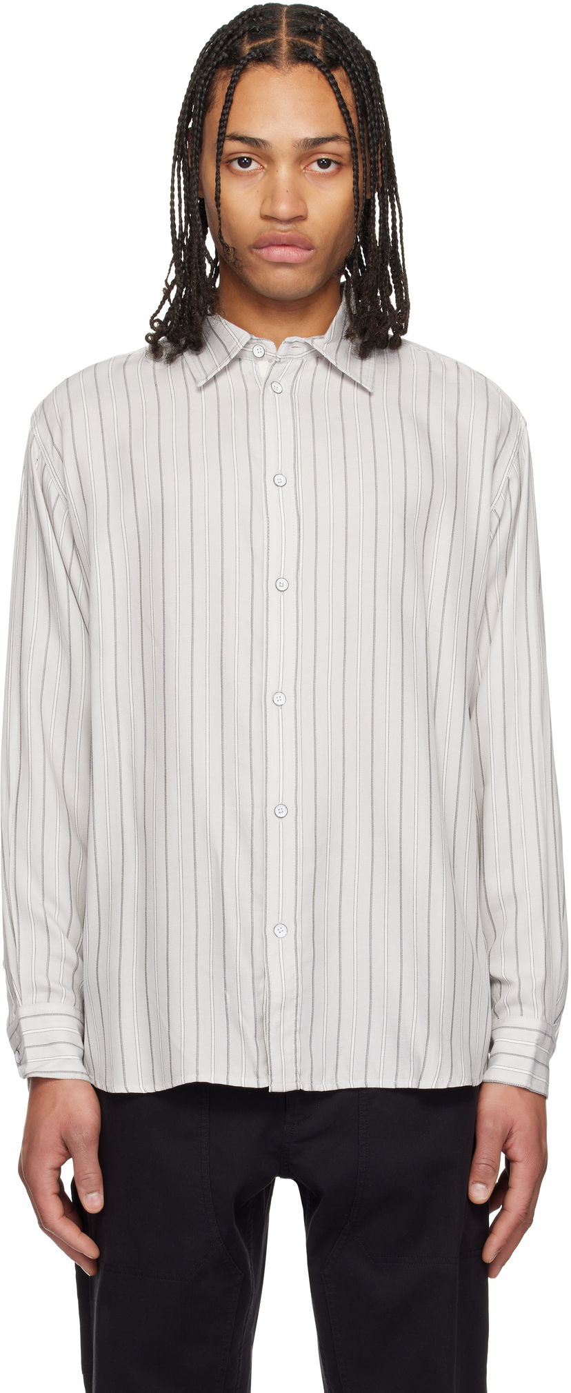 Skjorte rag & bone rag & bone Matthew Striped Shirt Hvid | MBW24HA006PKML