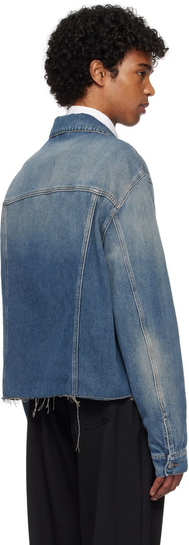 Jakke Maison Margiela MM6 Maison Margiela Raw Edge Denim Jacket Blå | SH0AM0047 M30017, 2