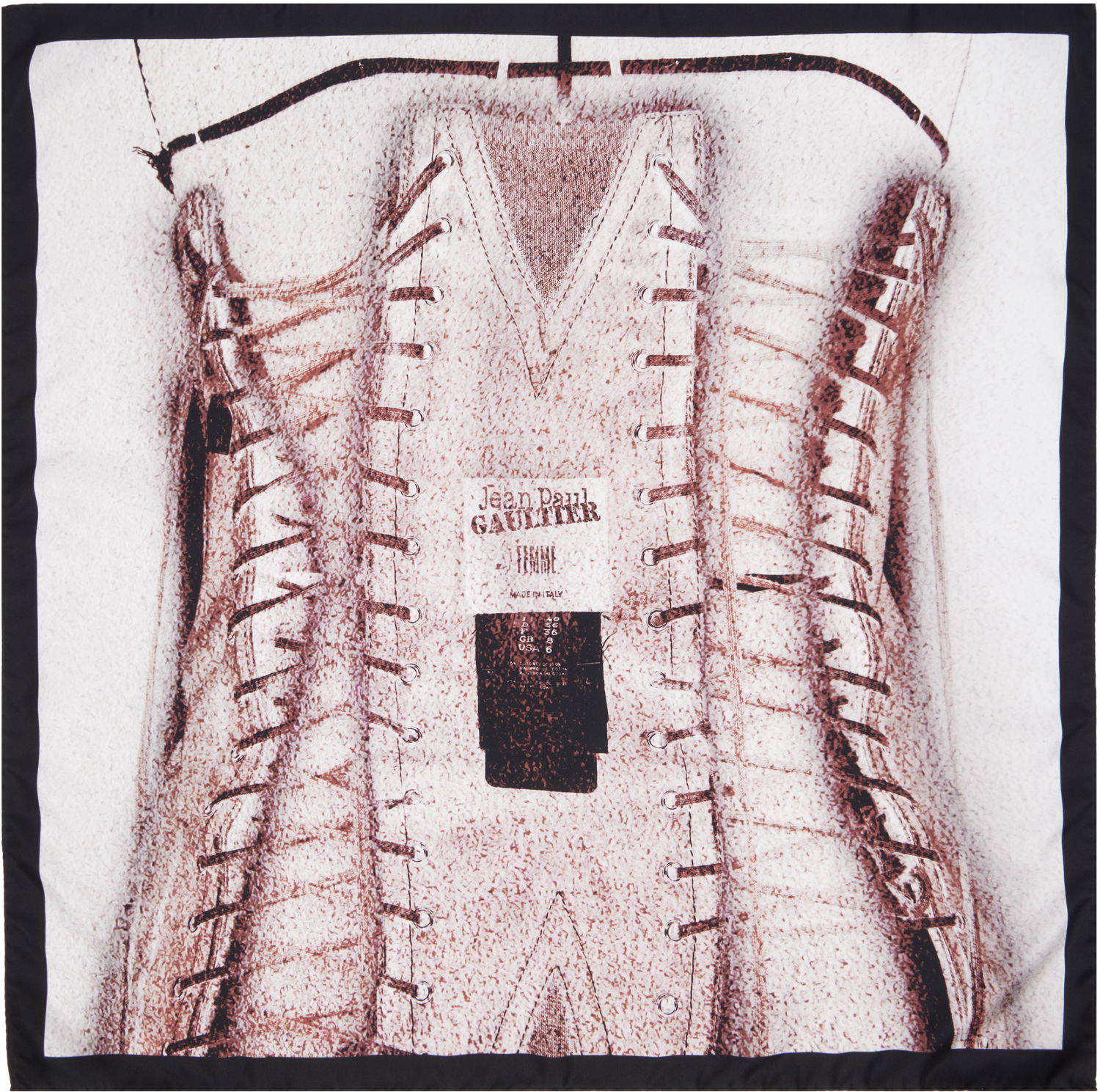 Tørklæde Jean Paul Gaultier Jean Paul Gaultier 'The Trompe L'oeil Corset' Silk Scarf Flerfarvet | 25/34-U-EC054-C591-260100, 0