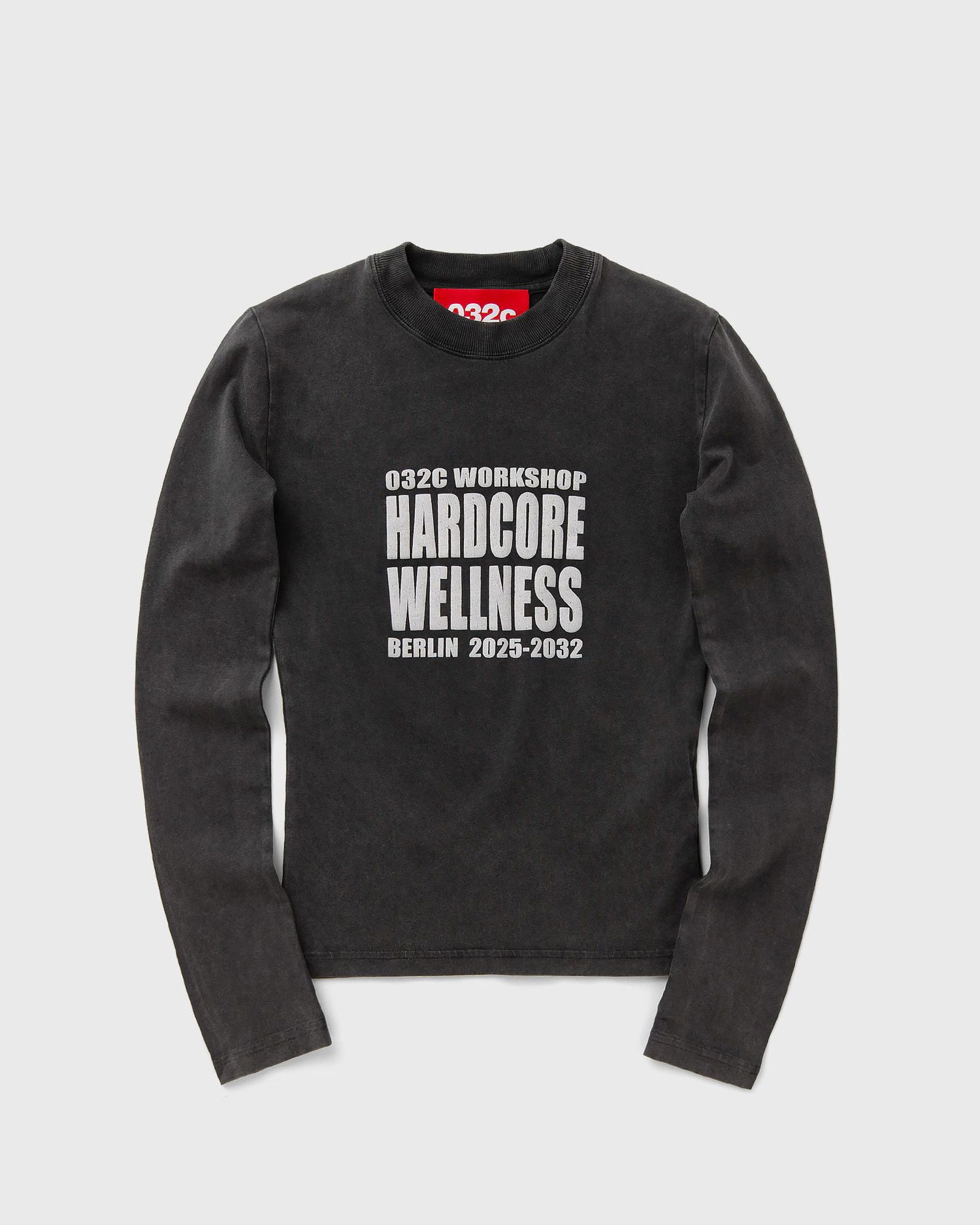 T-shirt 032C WORKSHOP HARDCORE WELLNESS Tight Longsleeve Sort | F25-WRC-0285-050, 0