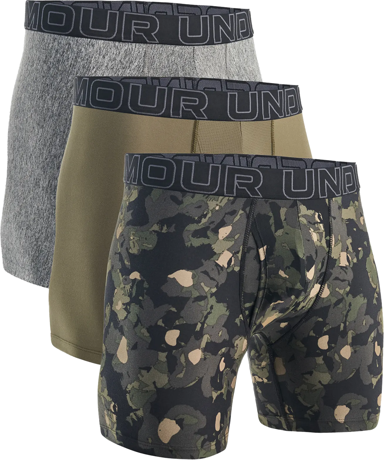 Boksere Under Armour UA Perf Tech Nov 6in Boxer Briefs - 3 Pack Flerfarvet | 1383879-391, 1