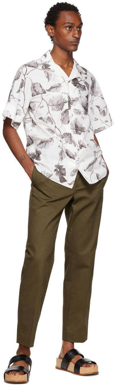 Skjorte Erdem Erdem Philip Leaf-Print Shirt Hvid | MF22_503MLLWP PHILIP, 3