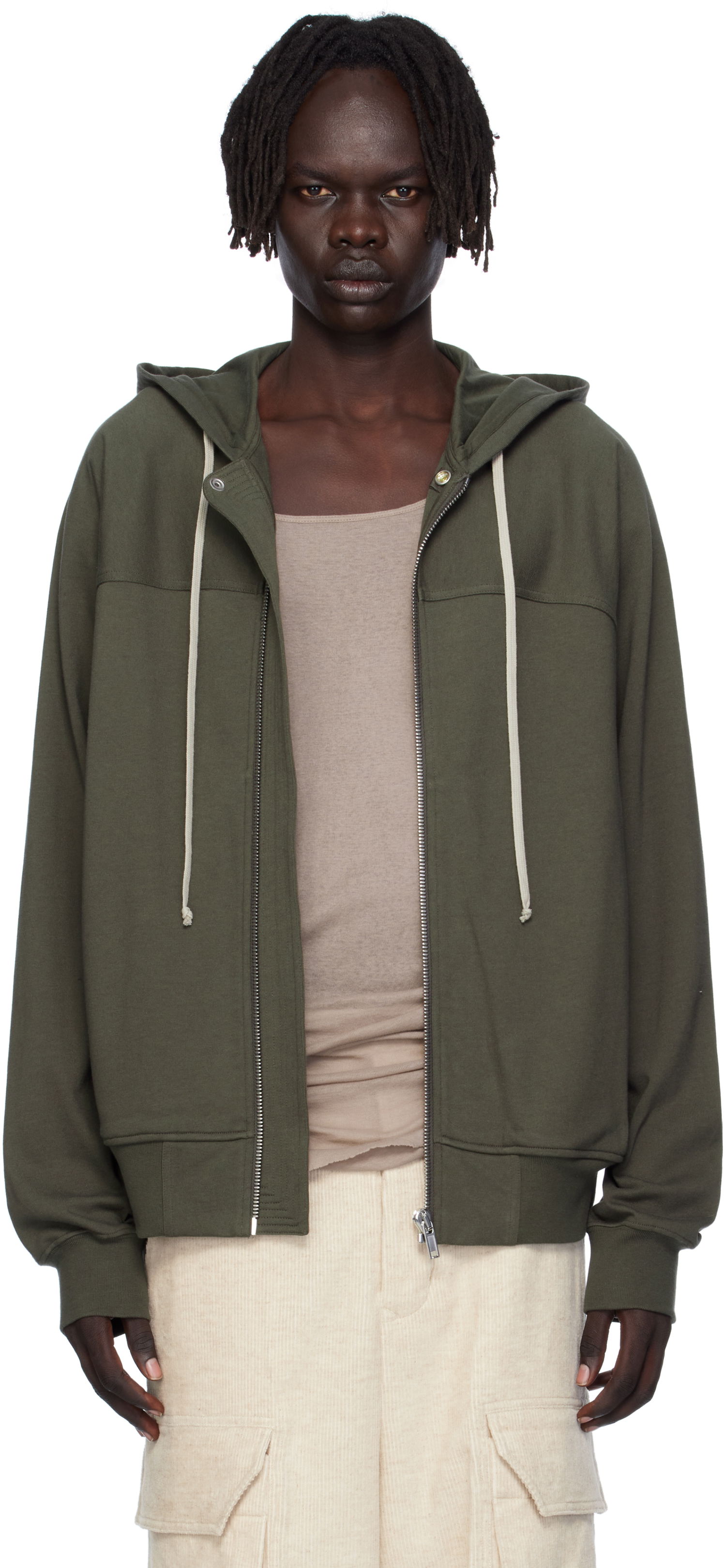 Sweatshirt Rick Owens Rick Owens Concordians Windbreaker Hoodie Grøn | RU02E1241 BA, 0