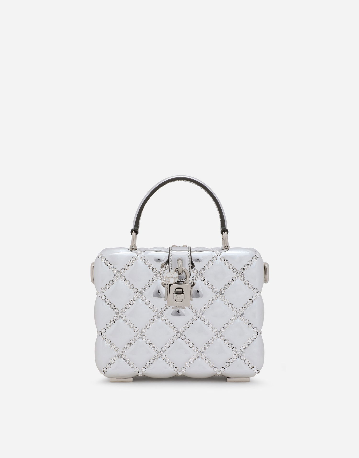 Håndtaske Dolce & Gabbana Dolce & Gabbana Crystal Embellished Vanity Case Bag Metalisk | BB5970AY60580998, 0