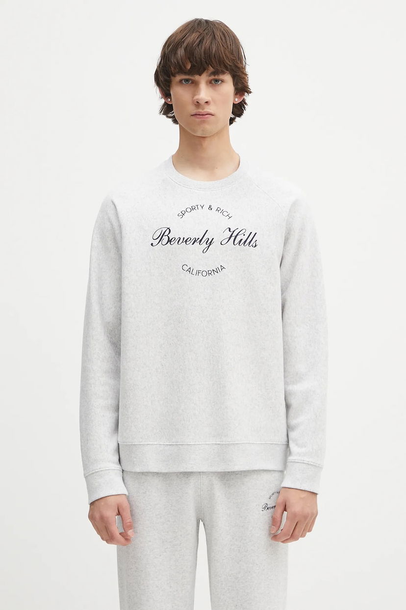 Sweatshirt Sporty & Rich Sporty & Rich Beverly Script Sweatshirt Grå | ST082626257GY03