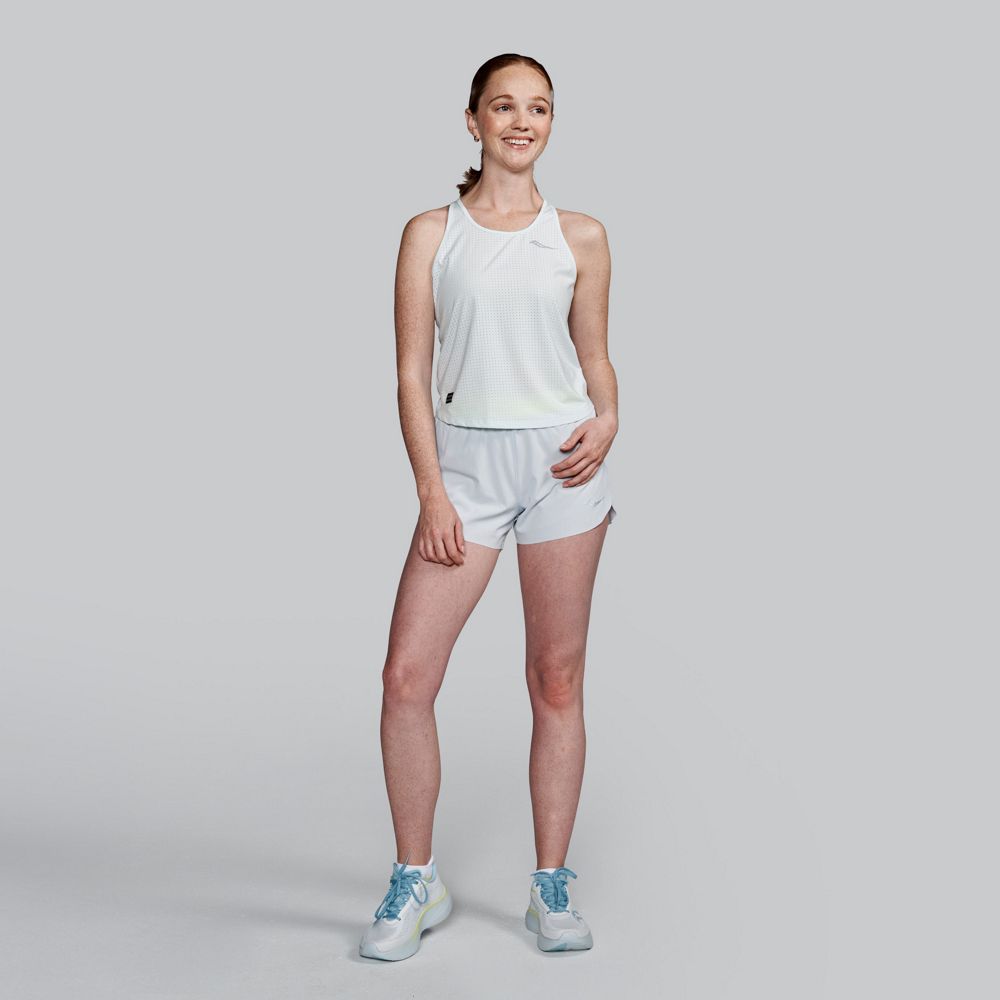 Tanktop Saucony Kinvara Keyhole Tank Top Hvid | SAW800530-IM, 0