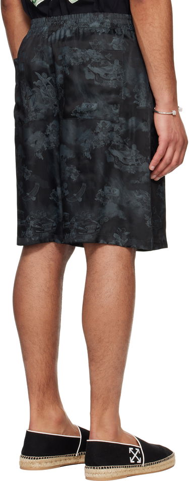 Shorts Off-White Off-White Jacquard Fresco Bowling Shorts Sort | OMCB092S25FAB0020200, 2
