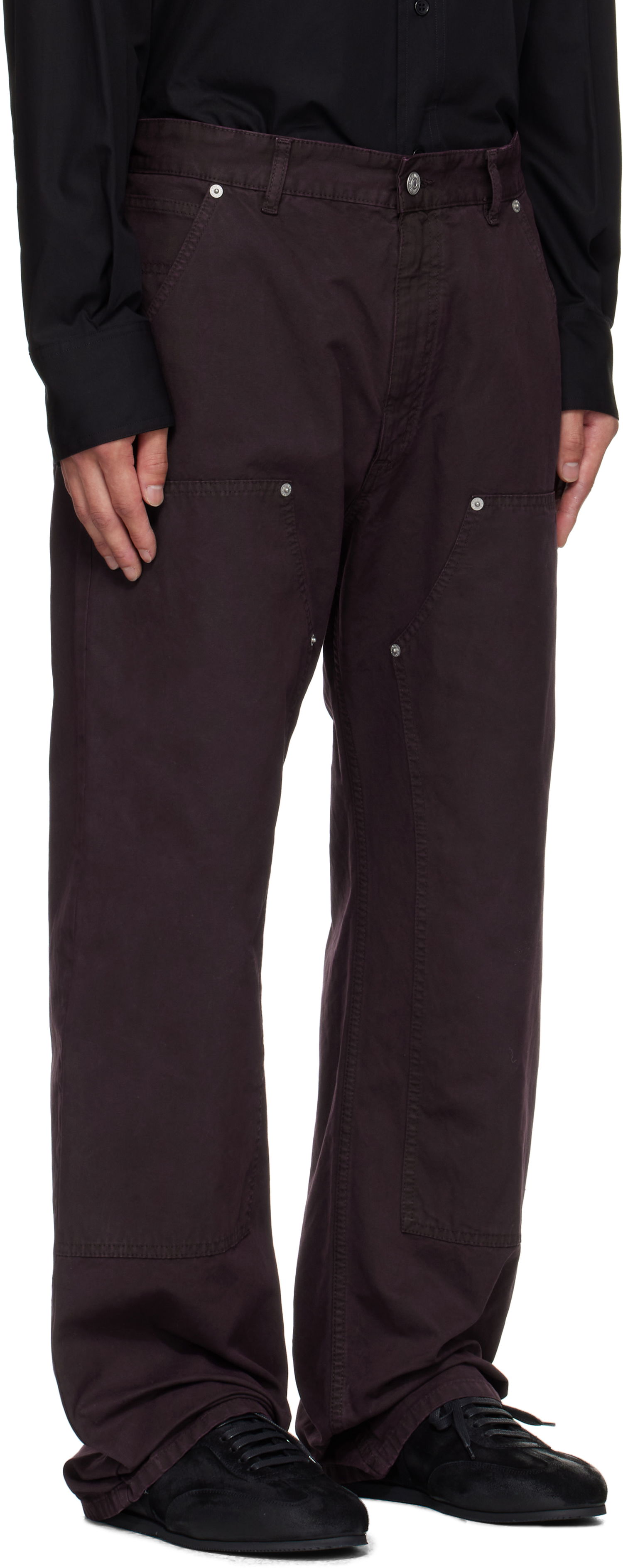 Cargo bukser Maison Margiela MM6 Maison Margiela 5-Pocket Carpenter Pants Lilla | SH2LA0044 S78548, 1