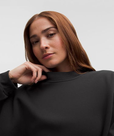 Sweatshirt lululemon Big Cozy oversized mock neck sweatshirt Sort | prod20004875, 3