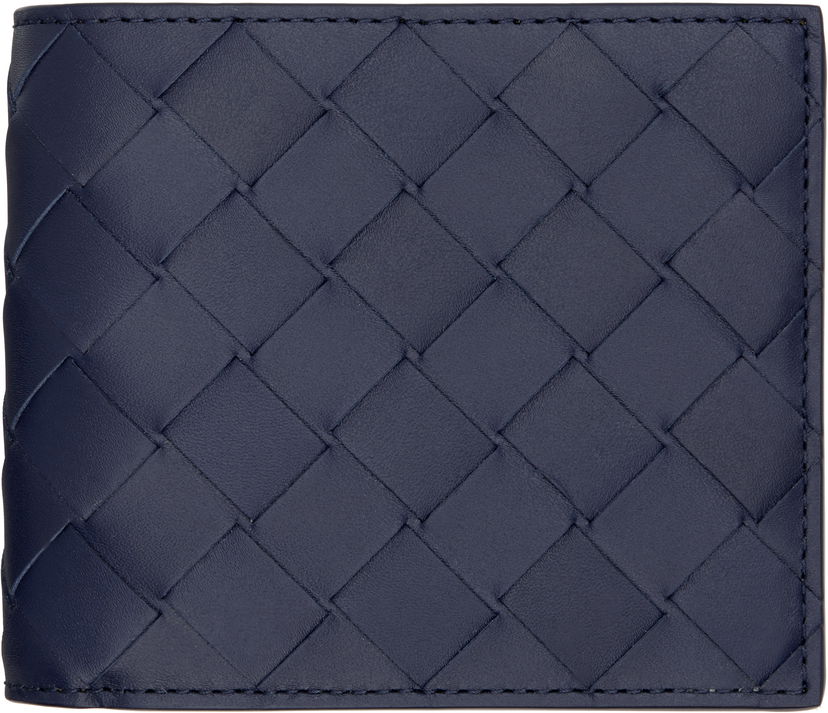Tegnebog Bottega Veneta Bottega Veneta Intrecciato Bi-Fold Wallet Blå | 743211VCPQ63258