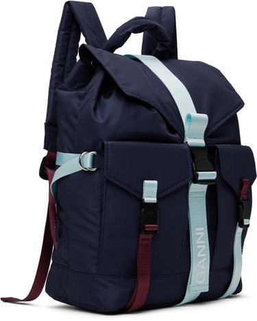 Rygsæk GANNI GANNI Tech Backpack Mørkeblå | A6372, 3