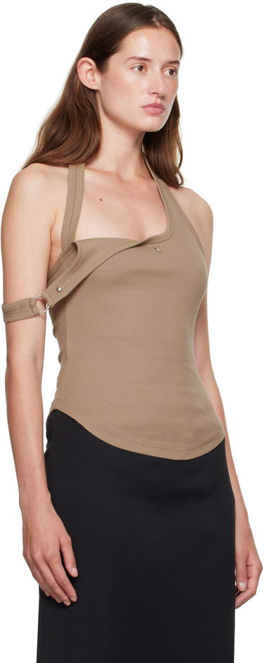 Tanktop Courrèges Courrèges Asymmetric Buckle Tank Top Hvid | 325JDE143JS0194, 4