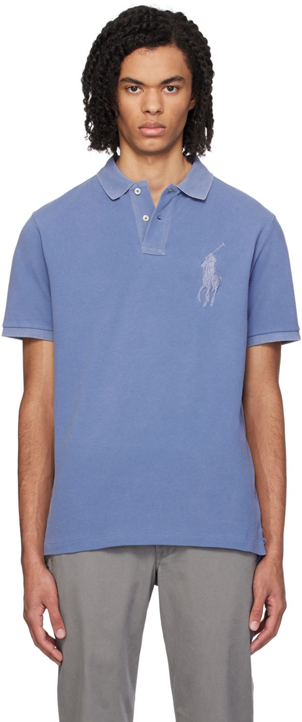 Polo skjorte Polo by Ralph Lauren Polo Ralph Lauren Blue Big Pony Polo Blå | 710938137001, 0