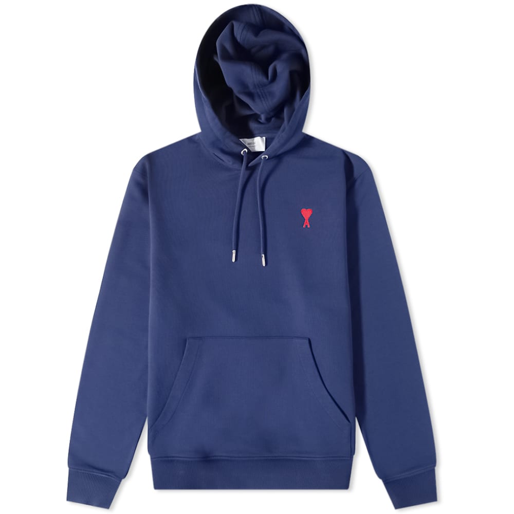 Sweatshirt AMI Tonal Small ADC Hoody Mørkeblå | USW200-730-491, 0