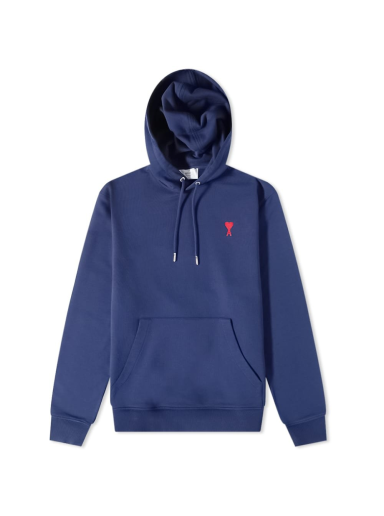 Sweatshirt AMI Tonal Small ADC Hoody Mørkeblå | USW200-730-491