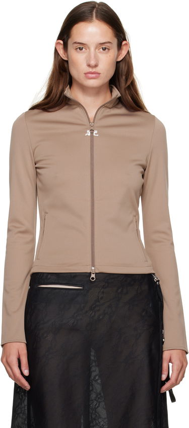 Jakke Courrèges Courrèges Biker Track Jacket Beige | 325JVE133JS0250, 0