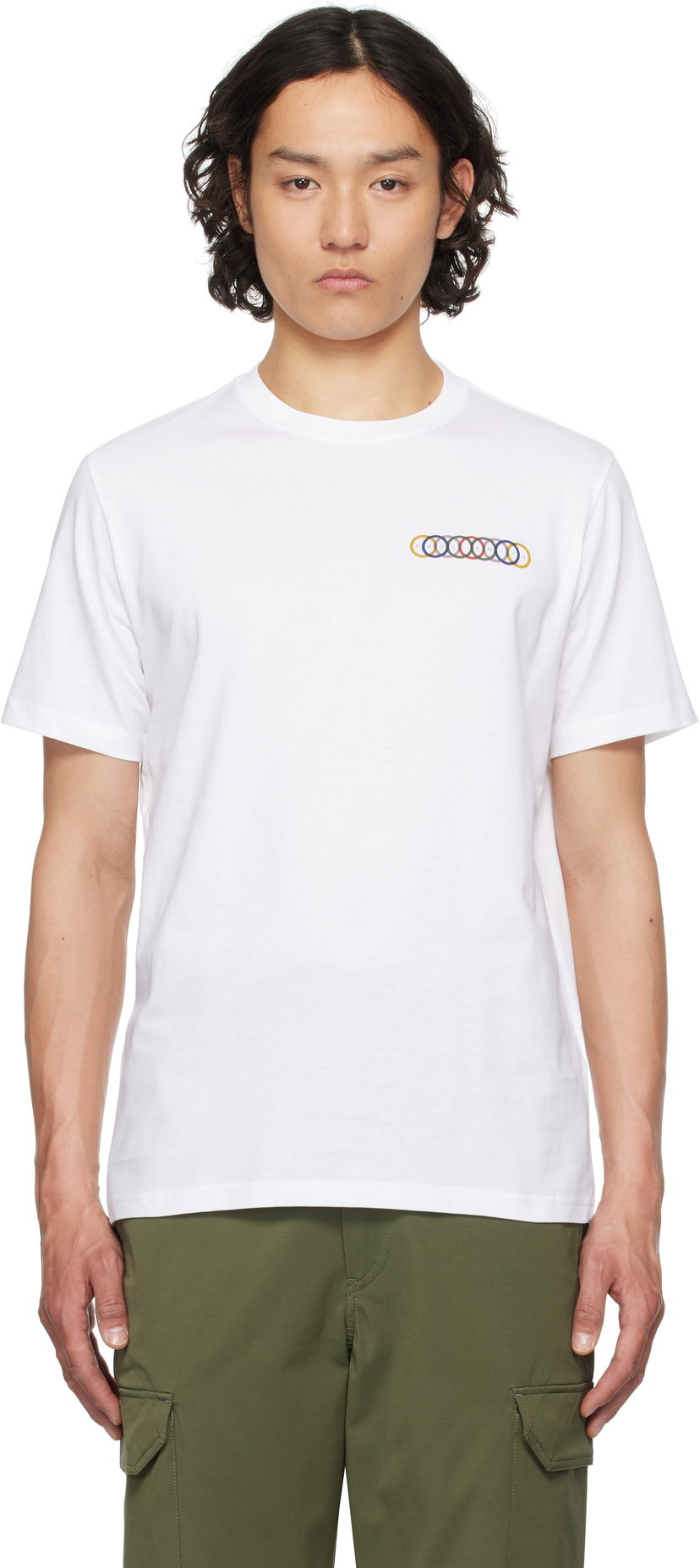T-shirt Paul Smith PS Paul Smith Overlapping Circles T-Shirt Hvid | M2R-011R-PP5084-01