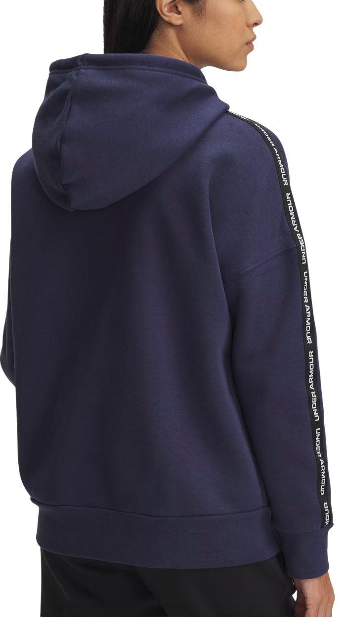 Sweatshirt Under Armour Hoodie Icon Fleece Taped Mørkeblå | 6003708-403, 1