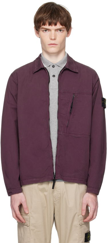 Jakke Stone Island Supima Cotton Twill Stretch-TC Jacket Bourgogne | K2S15 1200003 S0010, 0